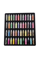 48'li Sim Pul Boncuk Seti Tırnak Göz Çevresi Süsleme Kalıcı Oje Protez Tırnak Nail Art