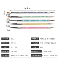 Nail Master Fırçalı Tırnak Süsleme Desen Seti Dot Kalemi 5'Li Tırnak Boyama Nail Art